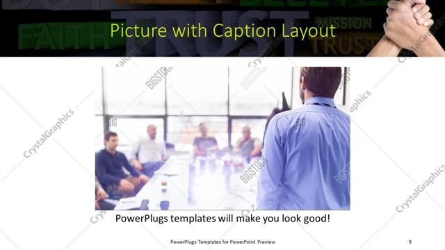Picture with Caption presentation slide layout