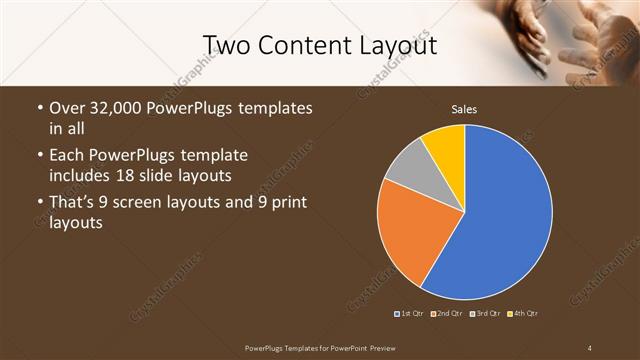 Two Content presentation slide layout