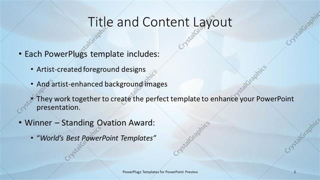 Title and Content presentation slide layout
