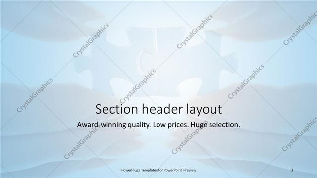 Section Header presentation slide layout