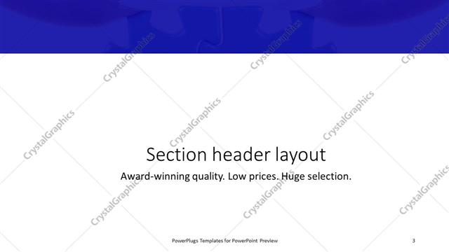 Section Header presentation slide layout