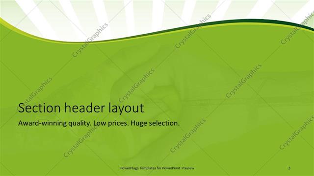 Section Header presentation slide layout
