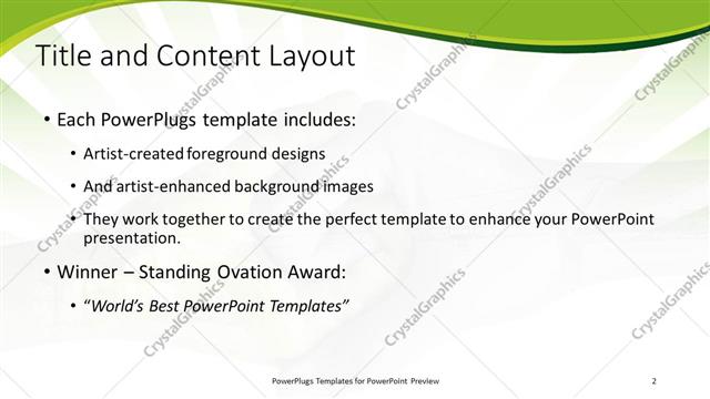 Title and Content presentation slide layout