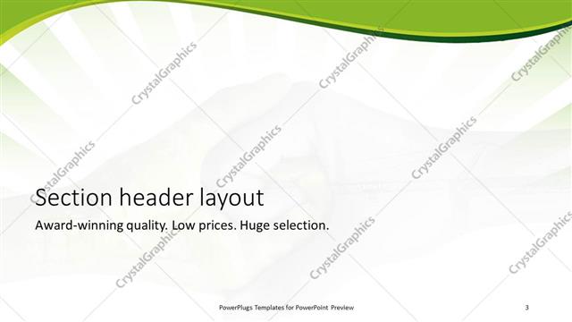 Section Header presentation slide layout