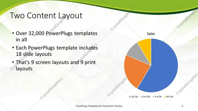 Two Content presentation slide layout
