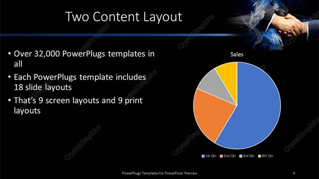 Two Content presentation slide layout