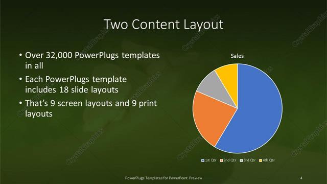 Two Content presentation slide layout