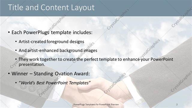 Title and Content presentation slide layout