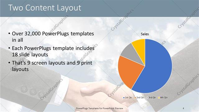 Two Content presentation slide layout