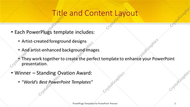 Title and Content presentation slide layout
