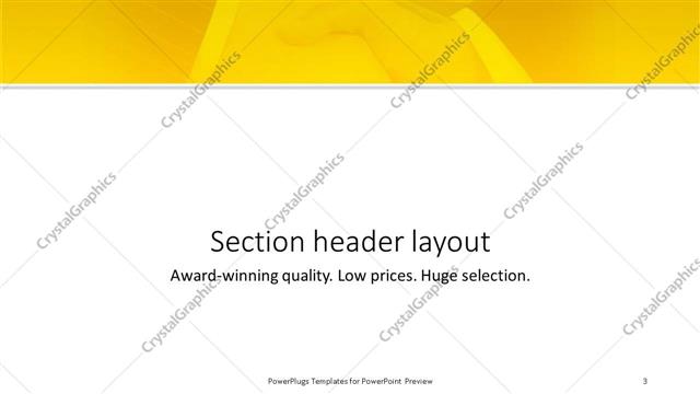 Section Header presentation slide layout