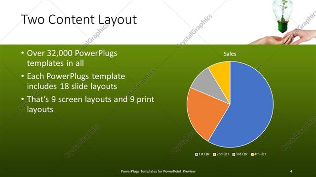 Two Content presentation slide layout