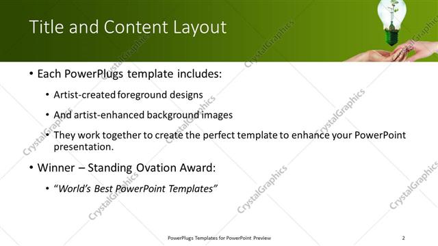 Title and Content presentation slide layout
