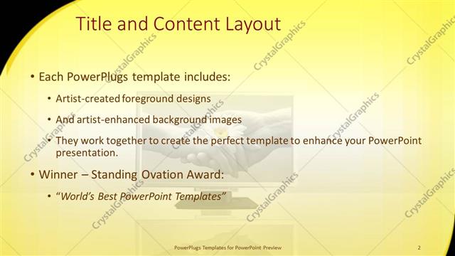 Title and Content presentation slide layout