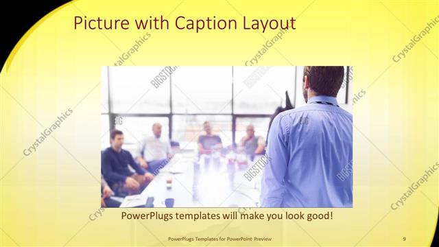 Picture with Caption presentation slide layout
