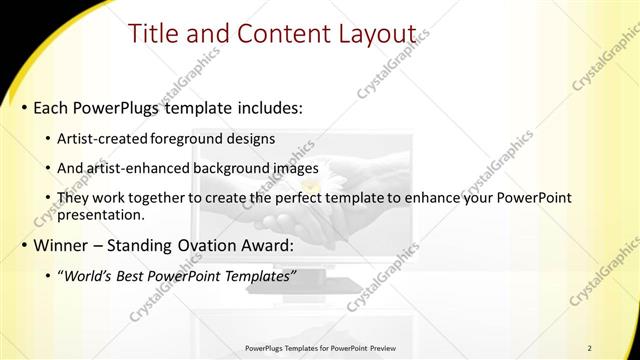 Title and Content presentation slide layout