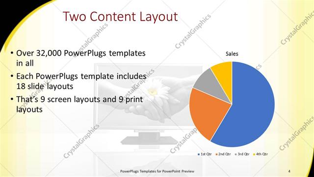 Two Content presentation slide layout