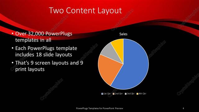 Two Content presentation slide layout