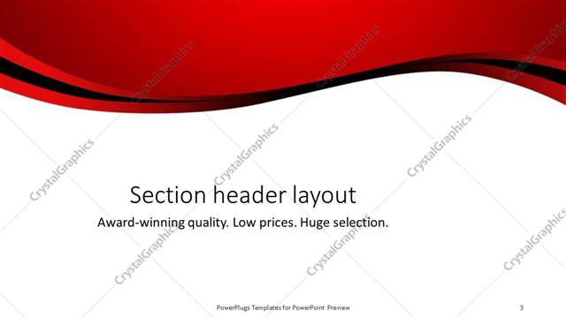 Section Header presentation slide layout