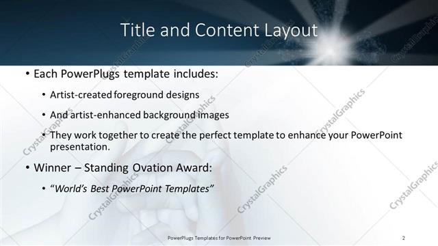 Title and Content presentation slide layout