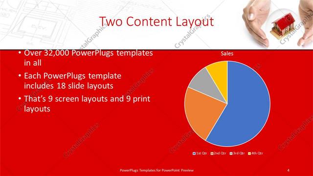 Two Content presentation slide layout