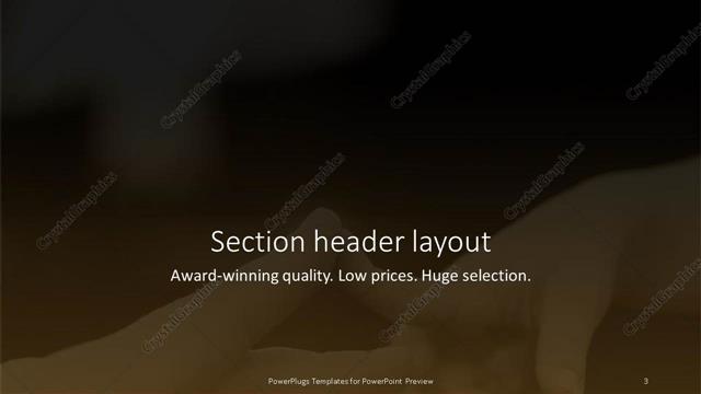 Section Header presentation slide layout