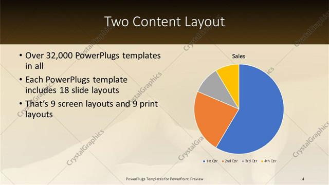 Two Content presentation slide layout