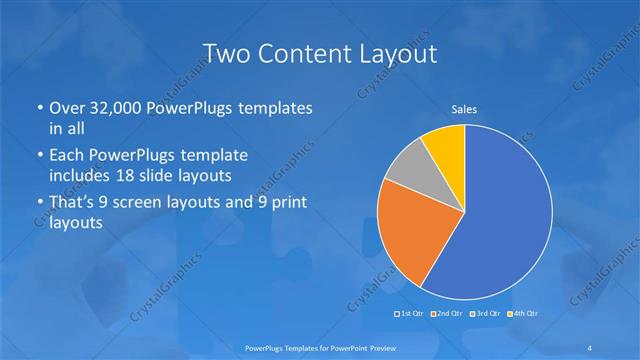 Two Content presentation slide layout