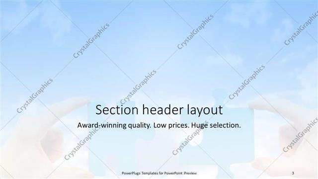 Section Header presentation slide layout