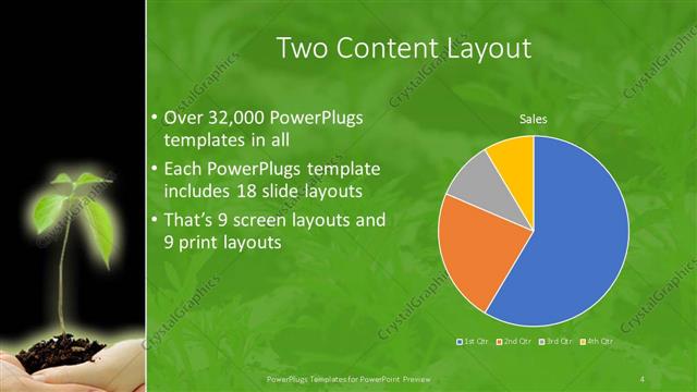 Two Content presentation slide layout