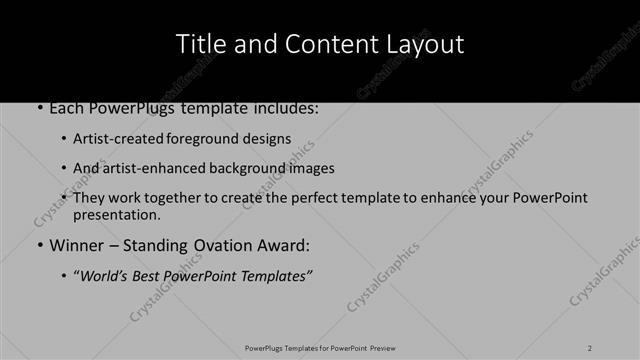Title and Content presentation slide layout