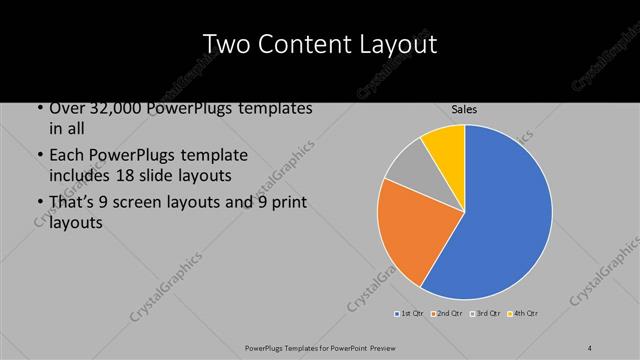 Two Content presentation slide layout