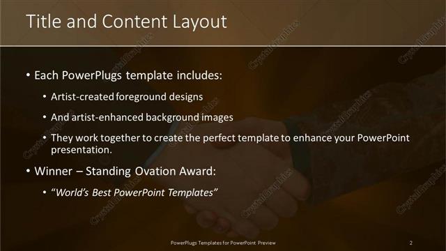 Title and Content presentation slide layout