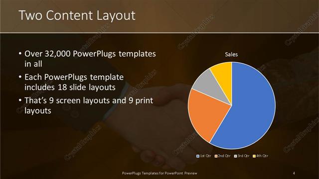 Two Content presentation slide layout