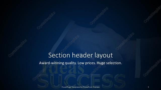 Section Header presentation slide layout
