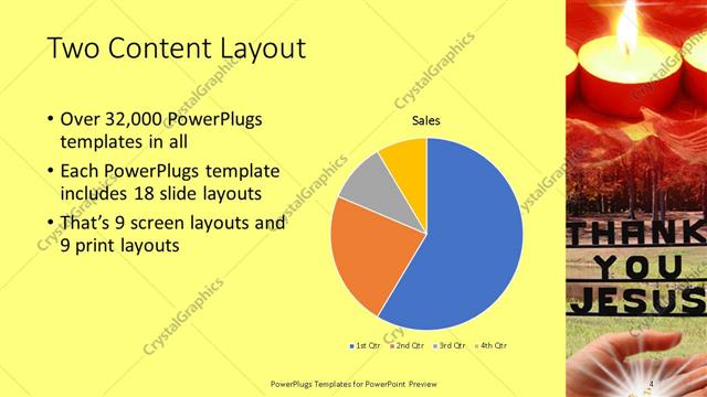 Two Content presentation slide layout