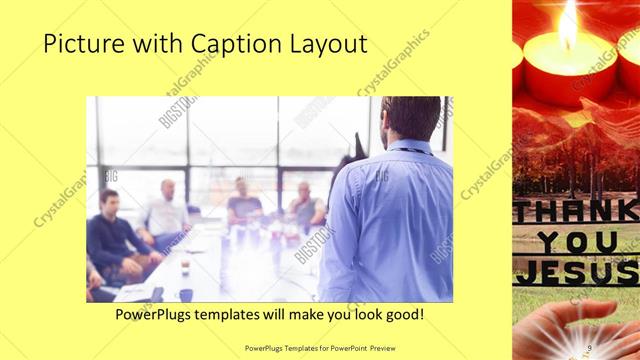 Picture with Caption presentation slide layout