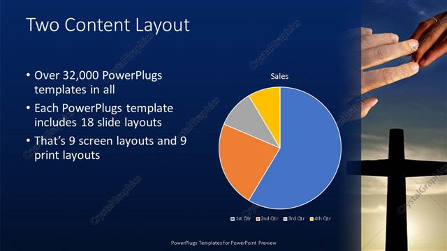 Two Content presentation slide layout