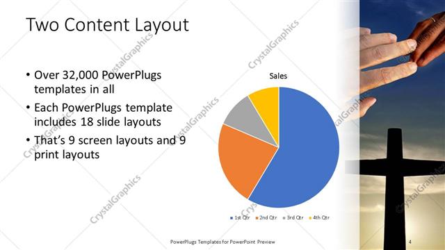 Two Content presentation slide layout