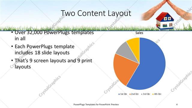 Two Content presentation slide layout