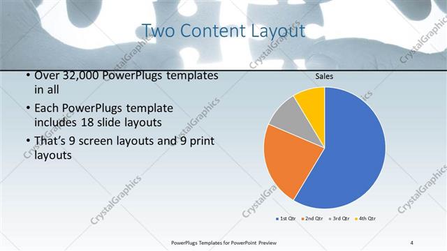 Two Content presentation slide layout