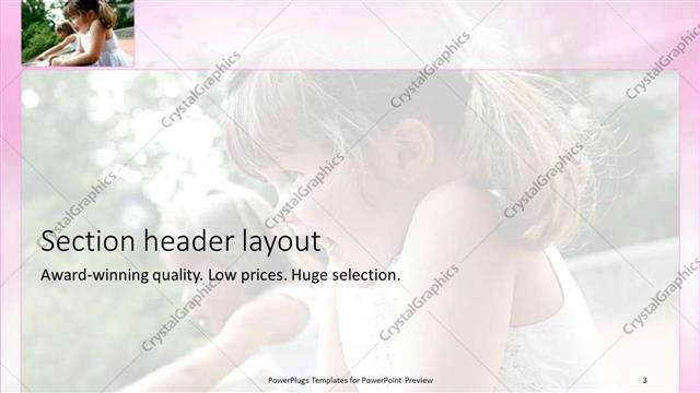 Section Header presentation slide layout