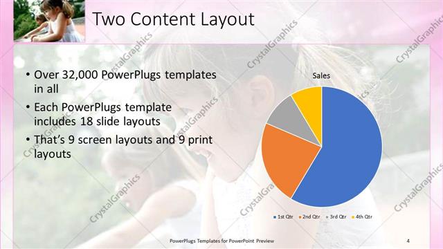 Two Content presentation slide layout