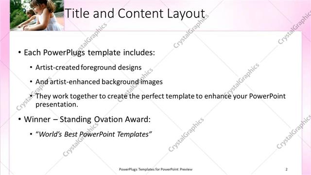 Title and Content presentation slide layout