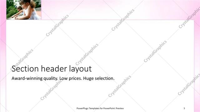 Section Header presentation slide layout