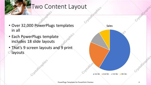 Two Content presentation slide layout