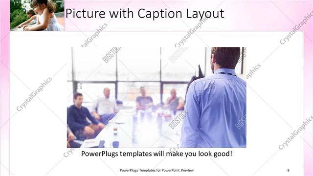 Picture with Caption presentation slide layout