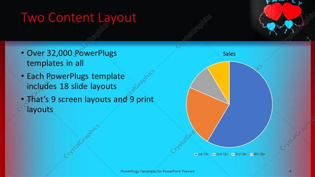 Two Content presentation slide layout