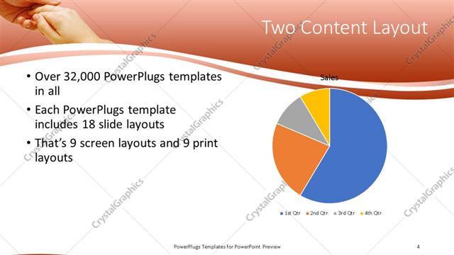 Two Content presentation slide layout