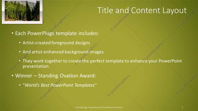 Title and Content presentation slide layout